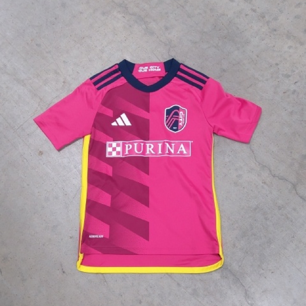 Adidas Saint Louis City Sc Red Jersey with Yellow Trim Size Small